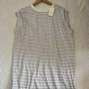 Women’s Plus Size Striped Sleeveless Maxi Dress